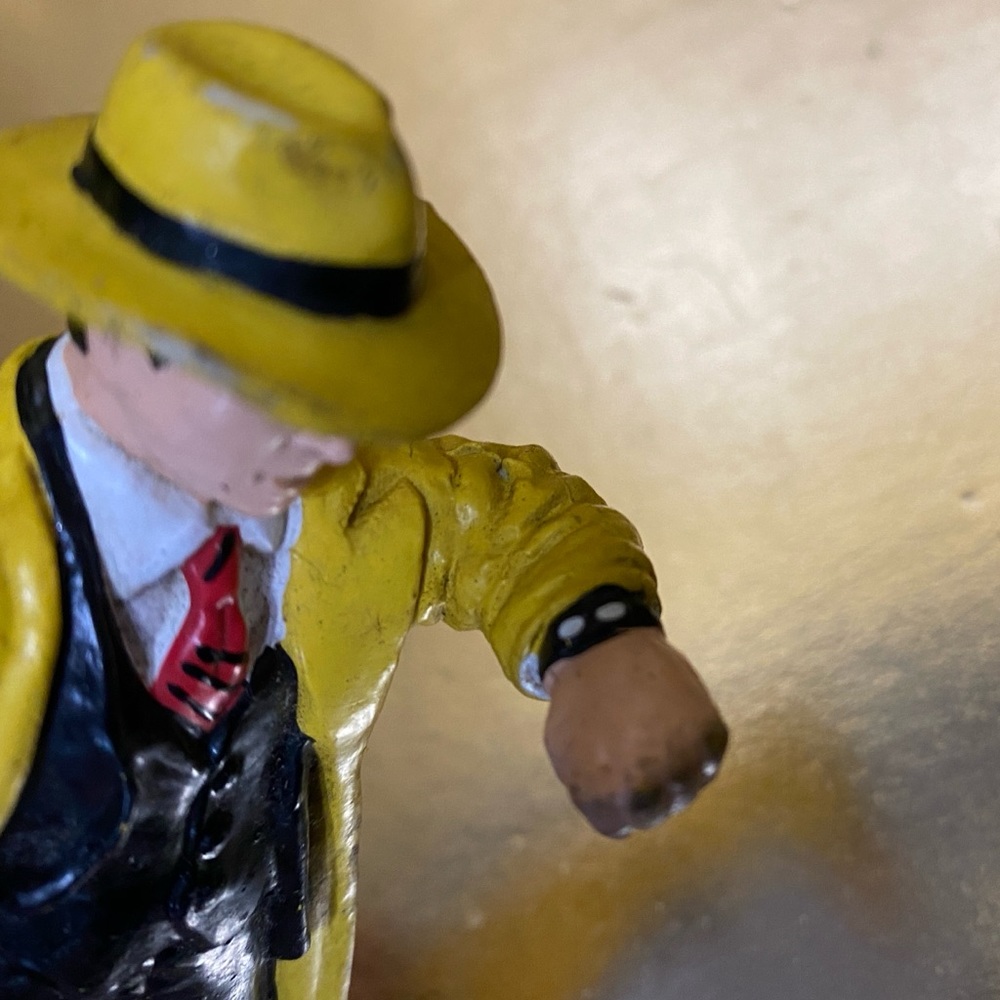DICK TRACY VINTAGE COLLECTIBLE 1998 METAL TOTE LUNCHBOX & 199O APPLAUSE FIGURE - Picture 10 of 15